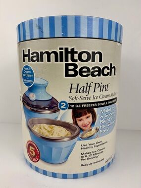 Hamilton Beach Half Pint Soft Serve Ice Cream Maker 68550C Unused Open Box